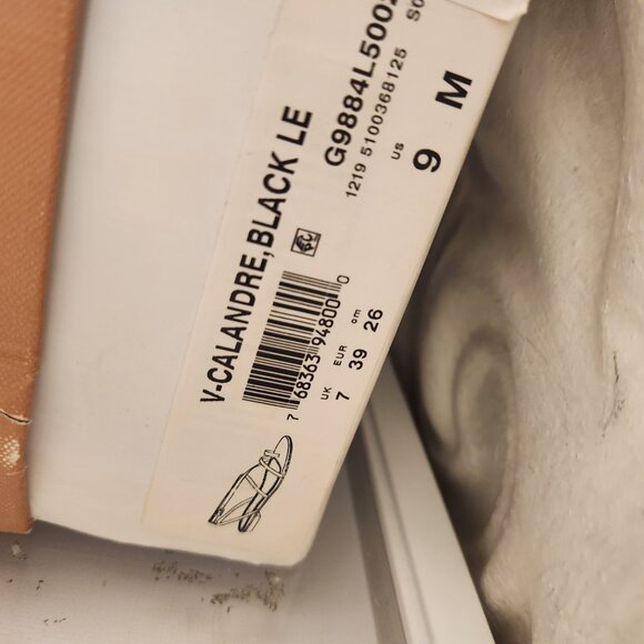 VIA SPIGA Black Croc Calandre Round Toe Leather Slingback Sandals. NIB. Size 9 - Picture 6 of 13